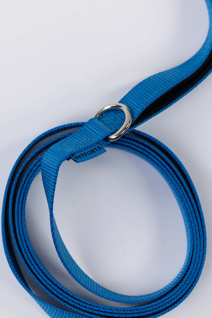 Dog leash with ultra soft handle - deep blue color