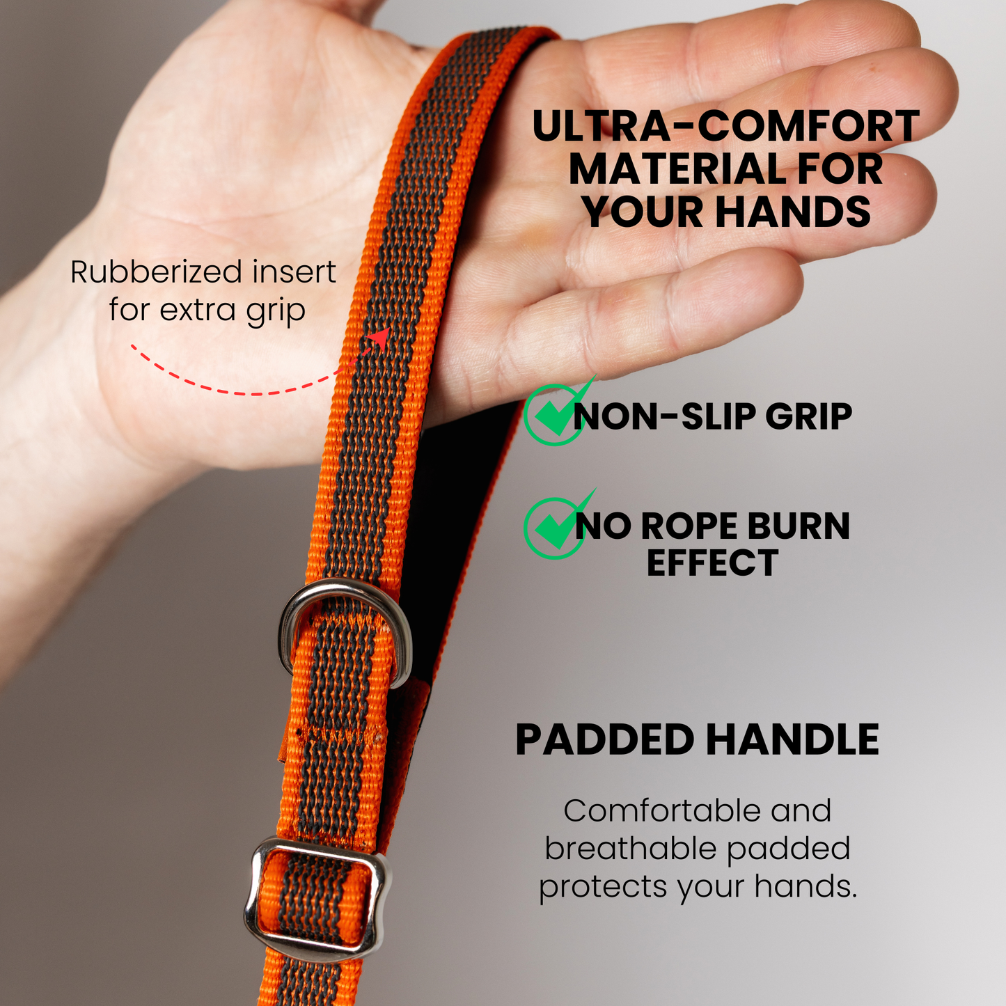 Hands Free Adjustable 4 in 1 Dog Leash - orange color