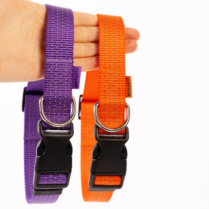 Reflective Dog Collar - orange color