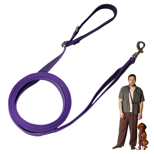 Hands Free Adjustable 4 in 1 Dog Leash - purple color
