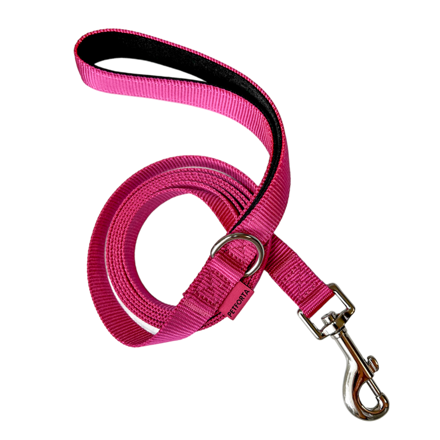 Dog leash with ultra soft handle - pink color